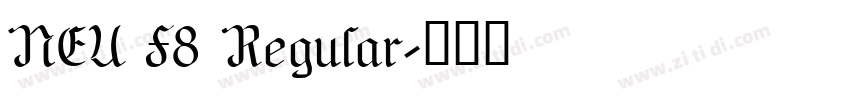 NEU F8 Regular字体转换